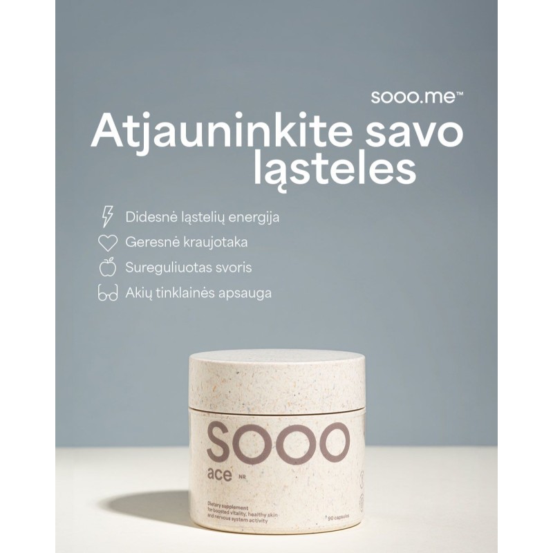 SOOO ace: 99,89% puhtusega NR, 90 kapslit