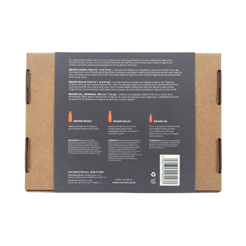 Beardy Beloved Soothing Oak Moss Beard Kit Habeme hoolduskomplekt, 1 tk