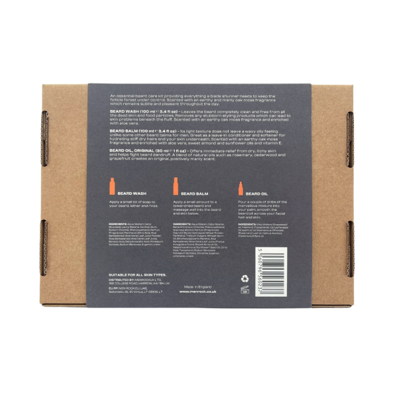Beardy Beloved Soothing Oak Moss Beard Kit Habeme hoolduskomplekt, 1 tk