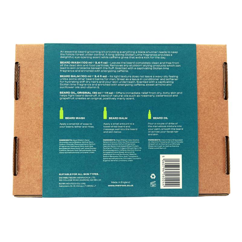 Beardy Beloved Awakening Sicilian Lime Beard Kit Habeme hoolduskomplekt, 1 tk