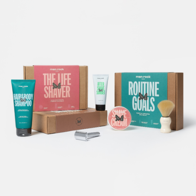 The Life Shaver Black Pomegranate Essential Shaving Kit Raseerimisvahendite komplekt, 1 tk