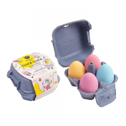 Egg Bath Bombs Cluck Cluck Vannipallide komplekt lastele, 4x60 g 