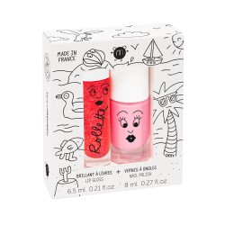 HOLIDAYS Rollette Nail Polish Duo Set Küünelaki ja huuleläike komplekt, 1 tk  