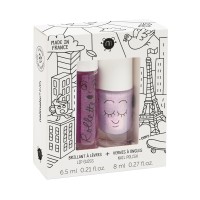 LOVELY CITY Rollette Nail Polish Duo Set Küünelaki ja huuleläike komplekt, 1 tk  