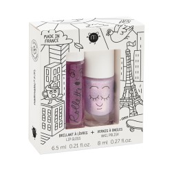 LOVELY CITY Rollette Nail Polish Duo Set Küünelaki ja huuleläike komplekt, 1 tk  