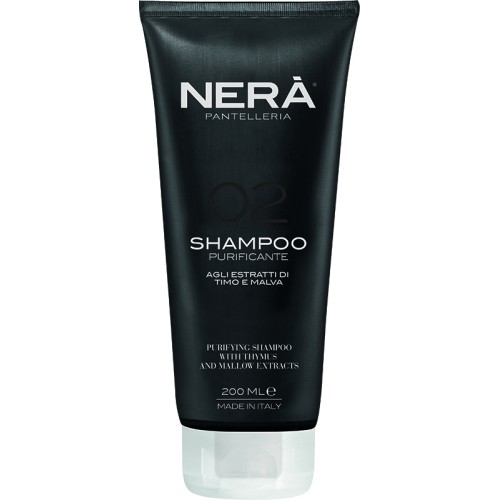 02 Purifying Shampoo With Thymus & Mallow Extracts Puhastav šampoon rasusele peanahale, 200 ml