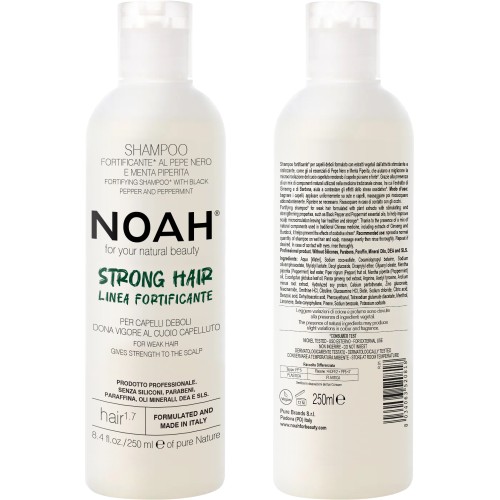 1.7. Shampoo With Black Peper And Pepermint Juukseid tugevdav šampoon nõrkadele, katkevatele juustele, 250 ml