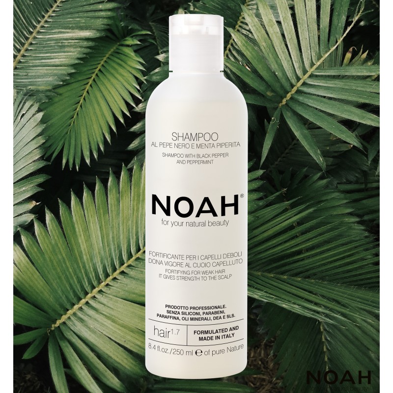 1.7. Shampoo With Black Peper And Pepermint Juukseid tugevdav šampoon nõrkadele, katkevatele juustele, 250 ml