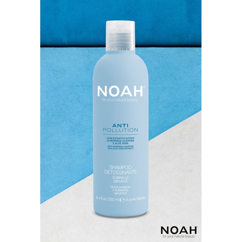 Anti Pollution Detox Shampoo Puhastav ja niisutav šampoon aaloe ja moringaõli ekstraktidega, 250 ml