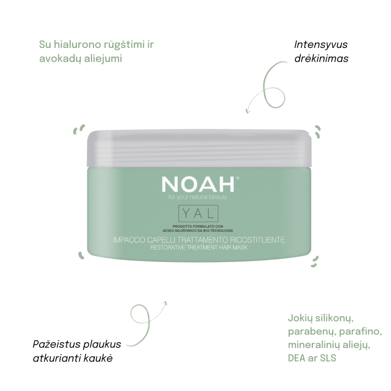 YAL Restorative Treatment Hair Mask Taastav juuksemask hüalurooniga, 200 ml
