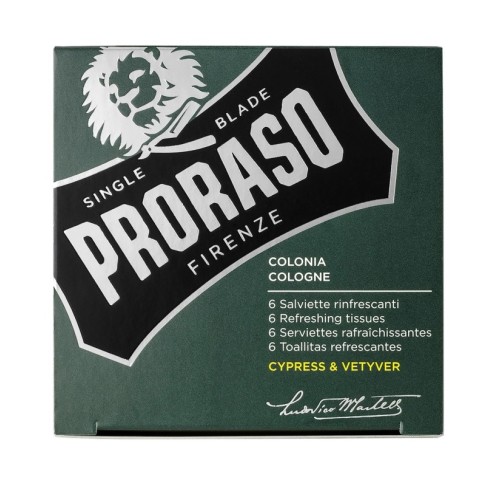 Cypress & Vetyver Refreshing Tissues Värskendavad salvrätikud, 6 tk 