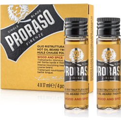 Wood & Spice Hot Oil Beard Treatment Kuum õli habemehoolduseks, 4x17 ml  