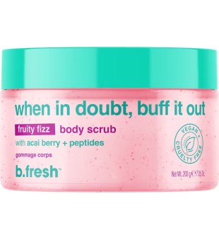 b.fresh When In Doubt, Buff It Out Fruity Fizz Body Scrub Marja aroomiga kehakoorija, 200g | inbeauty.ee