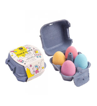 Nailmatic KIDS Egg Bath Bombs Cluck Cluck Vannipallide komplekt lastele, 4x60 g | inbeauty.ee