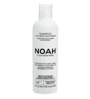 Noah 1.7. Shampoo With Black Peper And Pepermint Juukseid tugevdav šampoon nõrkadele, katkevatele juustele, 250 ml | inbeauty.ee